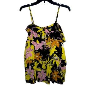 Yellow Floral Pattern Top